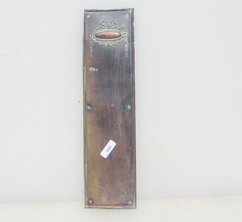 Edwardian brass finger plate - edwardian,