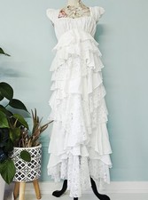Anthropologie White Lace Puff