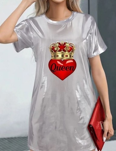 Silver shiny satin nightdress - silver,