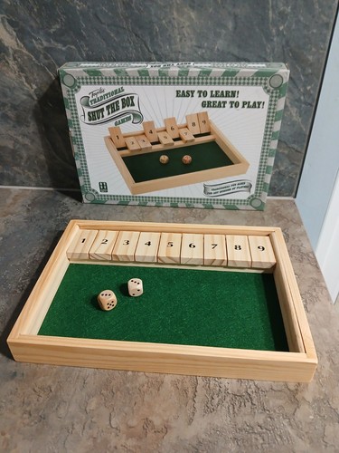 Shut the box wooden dice - wooden, game