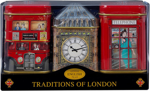 London mini tea tin - mini, triple