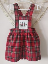 Trotters Thomas Brown Red Tartan Guardsman Bib Shorts NWOT age 18-24 months