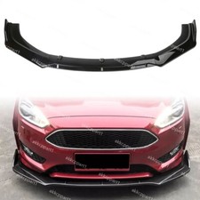 Gloss Black For Ford Focus MK3 Lower Front Bumper Lip Splitter Spoiler Body Kit