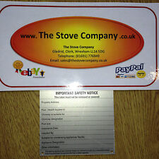 CHIMNEY / STOVE DATA NOTICE