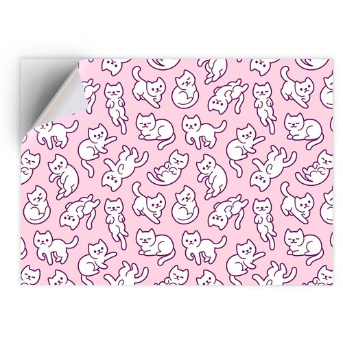 Vinyl sticker cute pink - 1x,