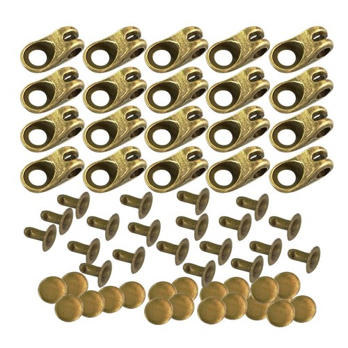 20x bronze boot - lace, hooks