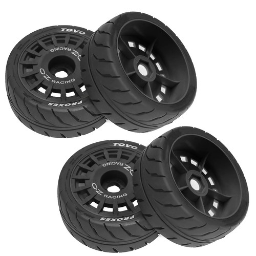 Road racing tyres - on,
