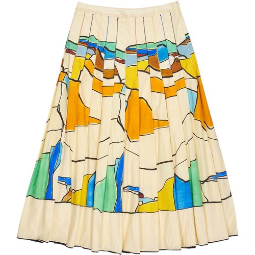 Zara multicolour pleated skirt - zara,