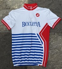Vintage Castelli La Bicicletta Cycling Jersey Italy Wool Blend S/M Retro