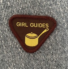 1 X Old Brownie Cook Interest Badge Patch Vintage GirlGuiding Guides