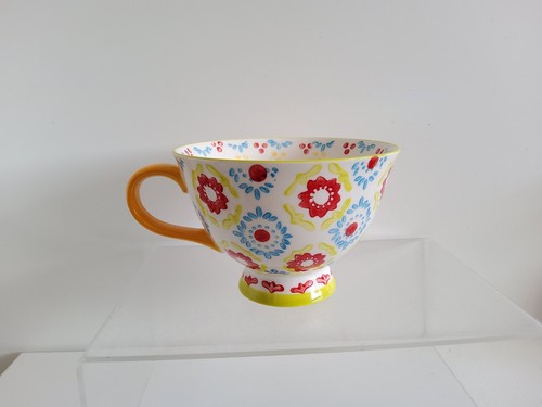 Tesco floral stoneware - stoneware, footed