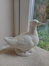 Vintage White Bird Ceramic Figure Pigeon Dove Bird Decorative Figurine 