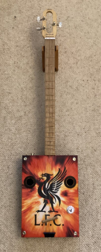 Cigar box guitar with - , logo