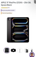 Apple iPad Pro (2024) 11" 256GB Space Grey