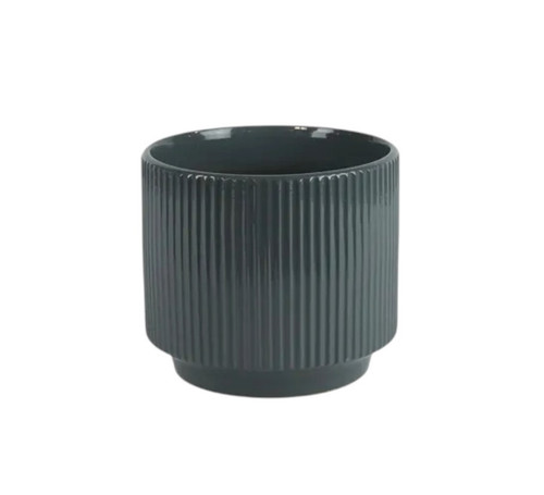 Ceramic ribbed indoor - ribbed, plant