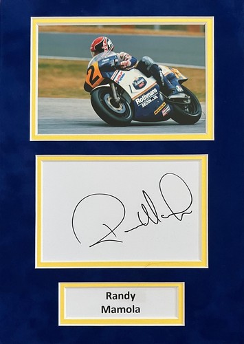 Randy mamola hand signed - signed, a4