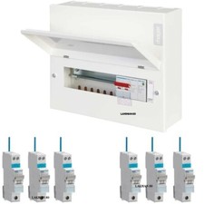 Hager 8 Way Metal Clad 100A Main Switch Consumer Unit with SPD + 6 RCBOs 