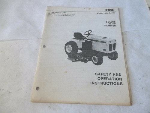 Bolens 16hp tractor safety - tractor,
