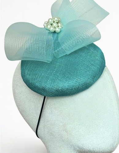 Mint green fascinator hat - green,