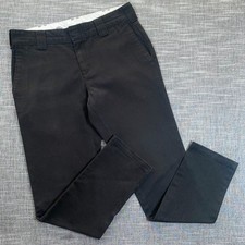 Dickies original work trousers men's W32 L31 black slim fit straight leg pants