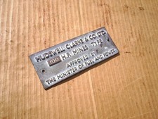 Hudswell Clarke & Co Ltd 100HP Mine Type locomotive brass plate