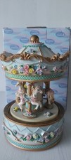 Shudehill Giftware Rose Bud Musical Carousel. With Original Box