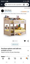 Julian Bowen Orion Bunk Bed, Sonoma Oak, Single