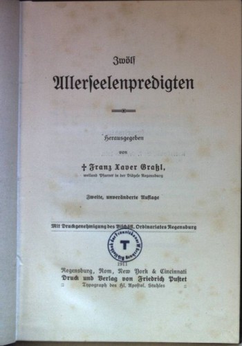 Zwölf allerseelenpredigten - zwölf,