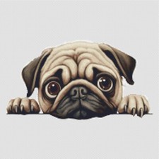 Pug Puppy Dog. Large, Modern
