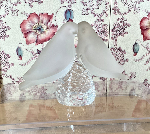 Pair doves birds vintage - of,