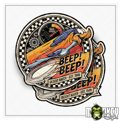 Set road runner - runner, beep