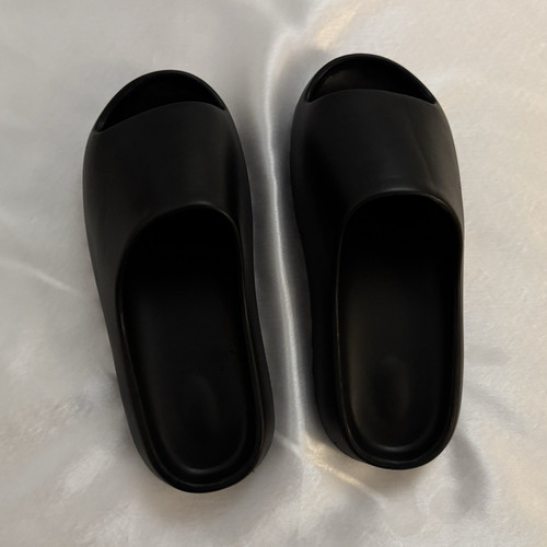Men black slider sandals - black,