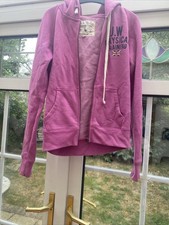 Ladies Jack Wills Size 10 Pink Zip Up Hoody Excellent Condition
