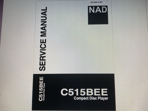 Nad c515bee service manual - c515bee,
