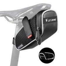 WEST BIKING Waterproof Bike Seat Saddle Bag Seatpost Storage Tail Pouch Bag