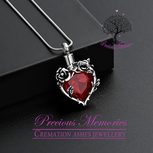Red crystal cremation ashes - red,