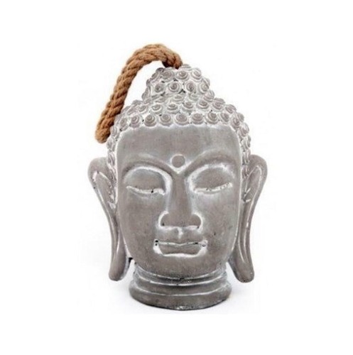Buddha head door stop - buddha, grey