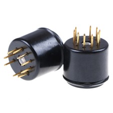 2x gold plated 9pin bakelite