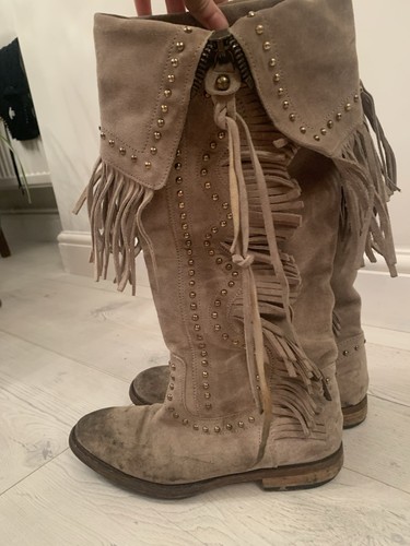 Dolce gabbana beige suede - dolce&gabbana,