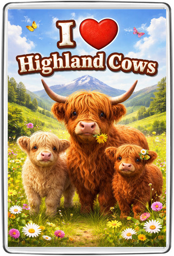 Highland cow fridge magnet - cow,