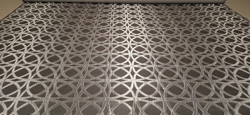 Silver grey and charcoal - grey, woven