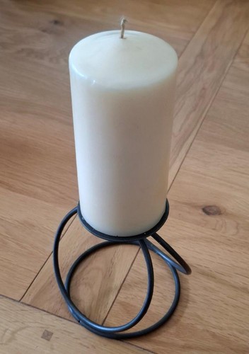 Decorative gothic metal candle - metal,