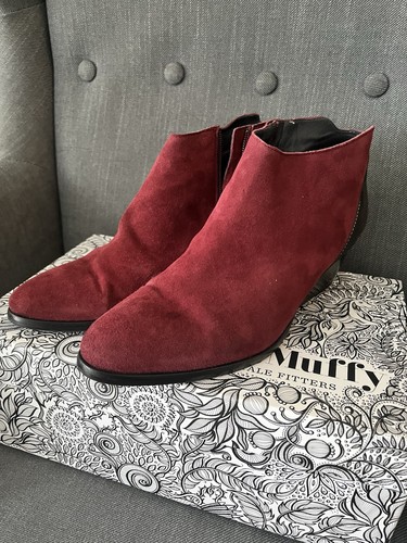 Duoboots burgundy suede ankle - duoboots,