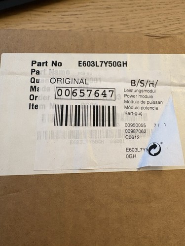 Genuine neff bosch siemens - genuine, neff/bosch/siemens