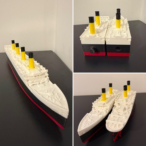 Printed split titanic ship - 3d,