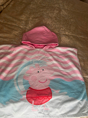 Peppa pig hooded - hooded, poncho