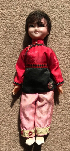 Vintage asian plastic - plastic, doll