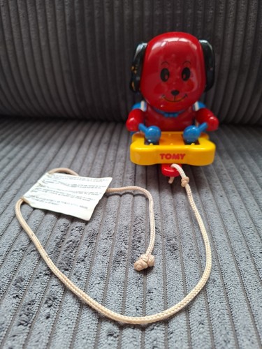 Vintage 1996 red plastic puppy - vintage,