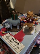 Winnie The Pooh Simply Pooh Christmas Figurines Rare Collectible Pair