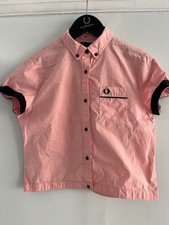 Fred Perry X Amy Winehouse Pink Bowling Shirt UK 8 VGC